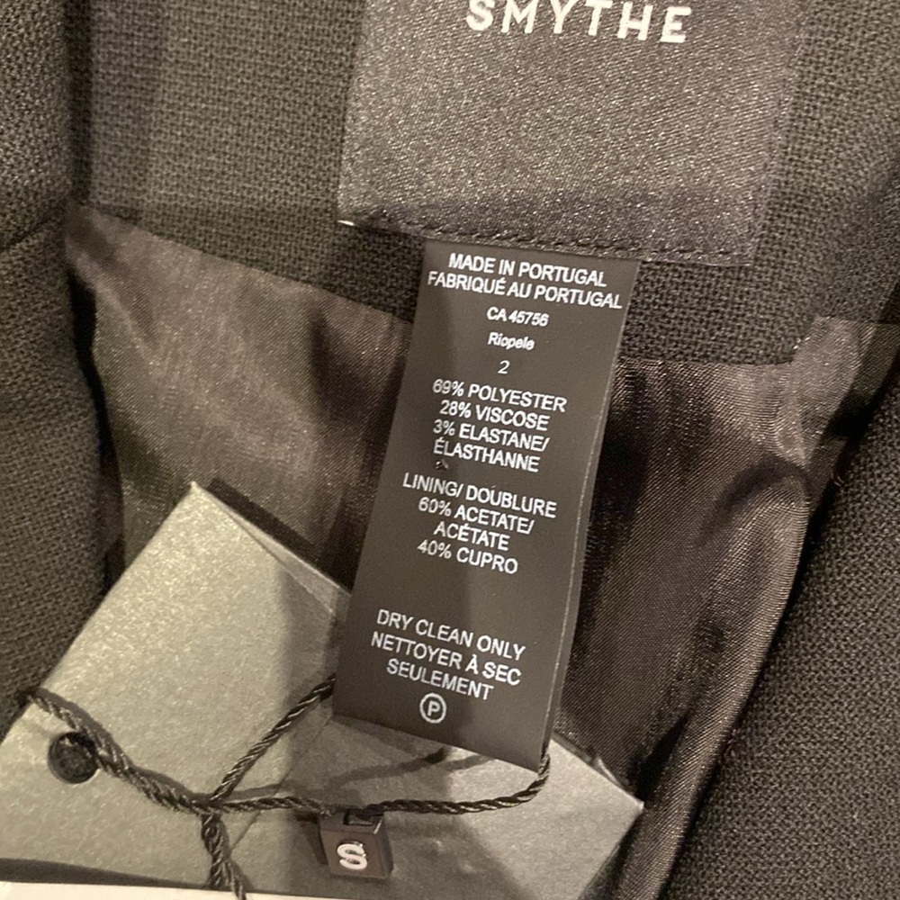 Smythe / NWT One Button Tux Stripe Blazer cobalt black 2 - Picture 8 of 10